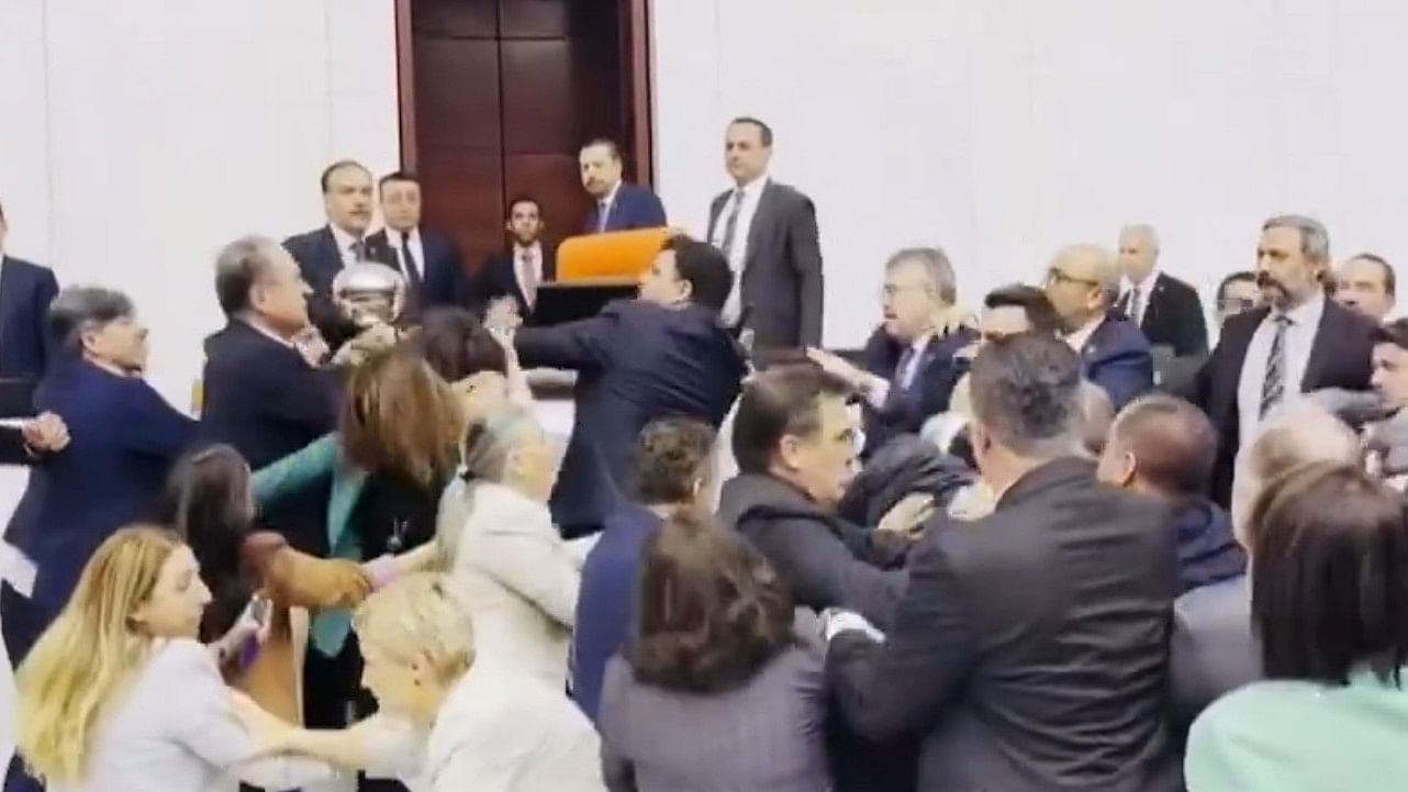 <div class="paragraphs"><p>A screengrab from the video showing a brawl in the Turkish Parliament.</p></div>